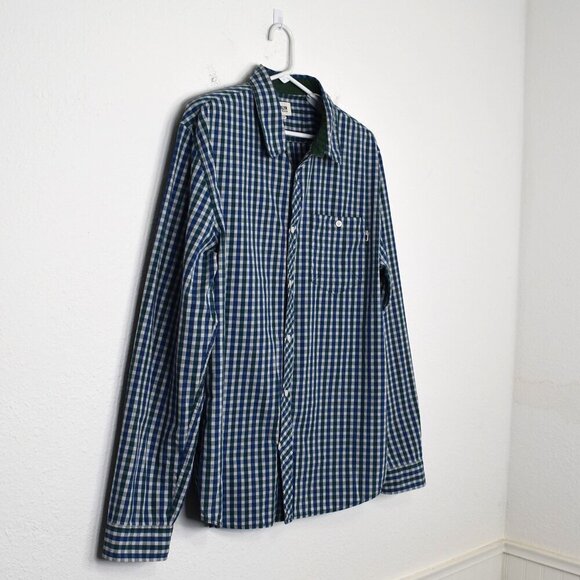 Brooklyn Industries Mens Gingham Button Down Shirt Sz XL Grandpa Preppy Academia - Picture 5 of 16